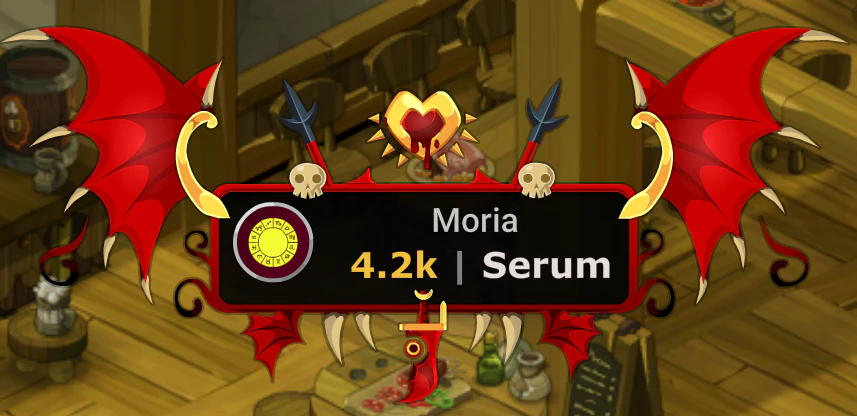 Puissance de Moria affichée au-dessus du personnage dans Aléa.