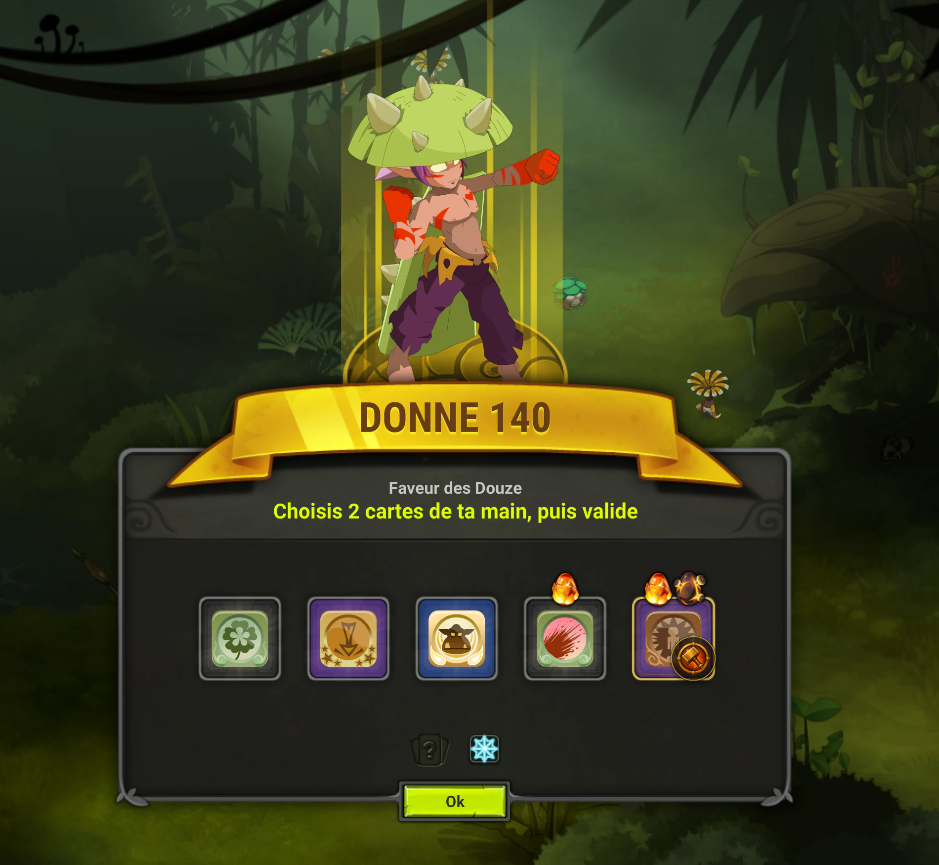 Faveur des Douze proposant cinq sorts dont une option de Forge.